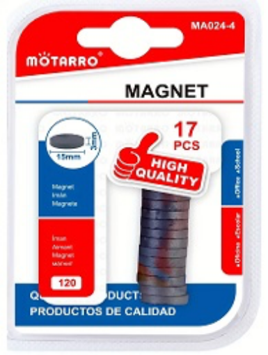 Εικόνα της ΜΑΓΝΗΤΑΚΙΑ ΣΤΡΟΓΓΥΛΑ 17ΤΕΜ 15*3MM
