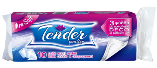 Εικόνα της Χ/Υ TENDER 10ΤΕΜ 120GR ULTRA SOFT 3ΦΥΛ.DECO